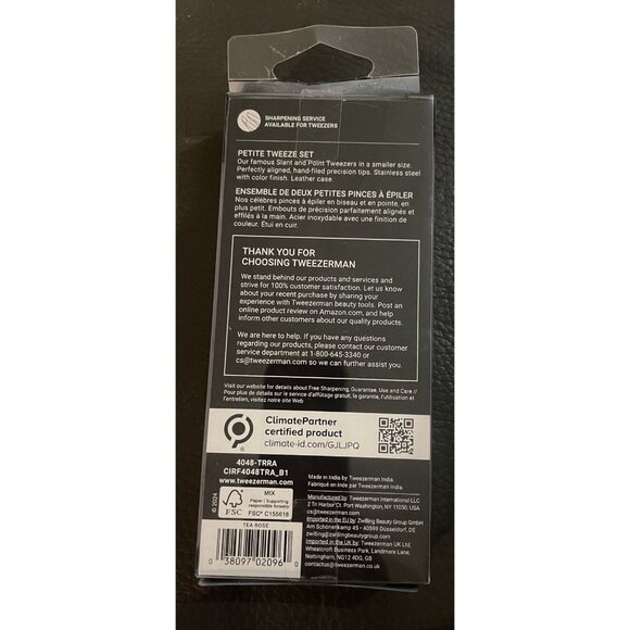 Tweezerman Petite Tweezer Set Tea Rose Color Travel Friendly Pouch Kit Set NEW - Picture 2 of 3